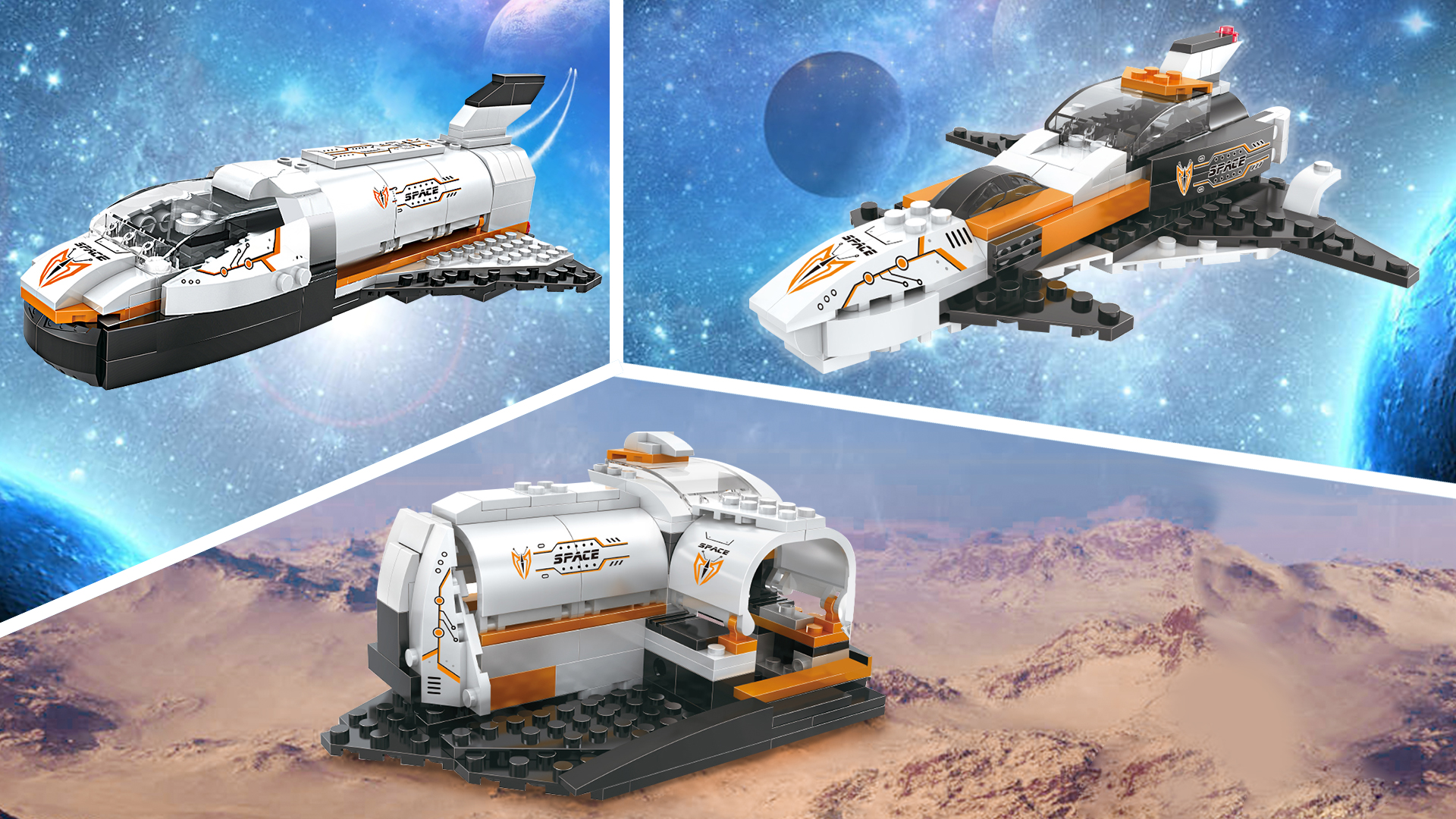 Amazon.com: 3 in 1 City Space Ship Building Sets Space Shuttle