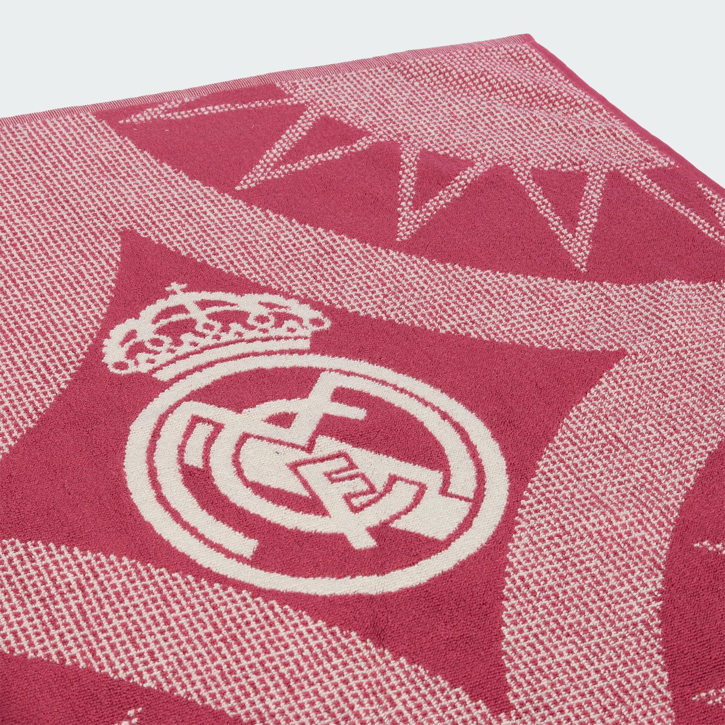 adidas Unisex Adult REAL MADRID BEACH TOWEL LARGE oneSize wild pink/ivory