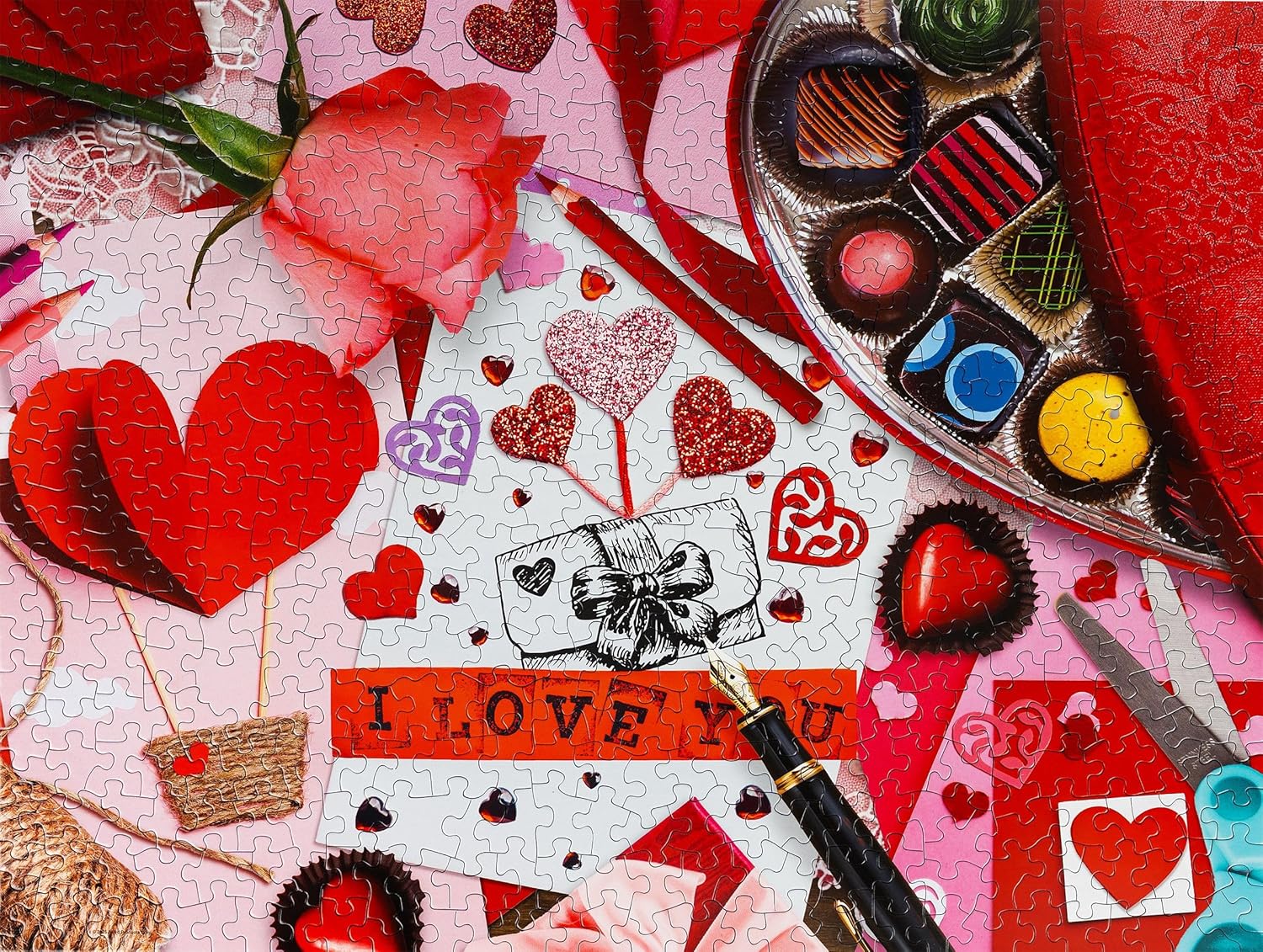 Springbok Be My Valentine 500 Piece Puzzle for Adults - Featuring Colorful Valentine Favorites