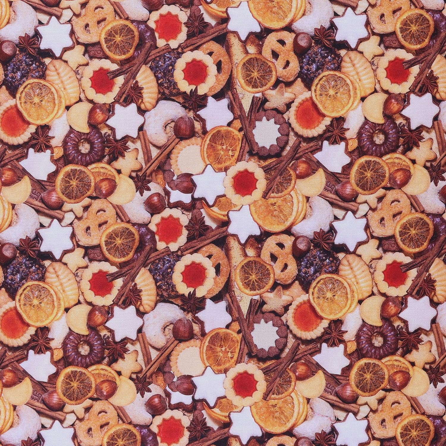 Cotton 100% 45" 2024 Christmas Cookies Multi