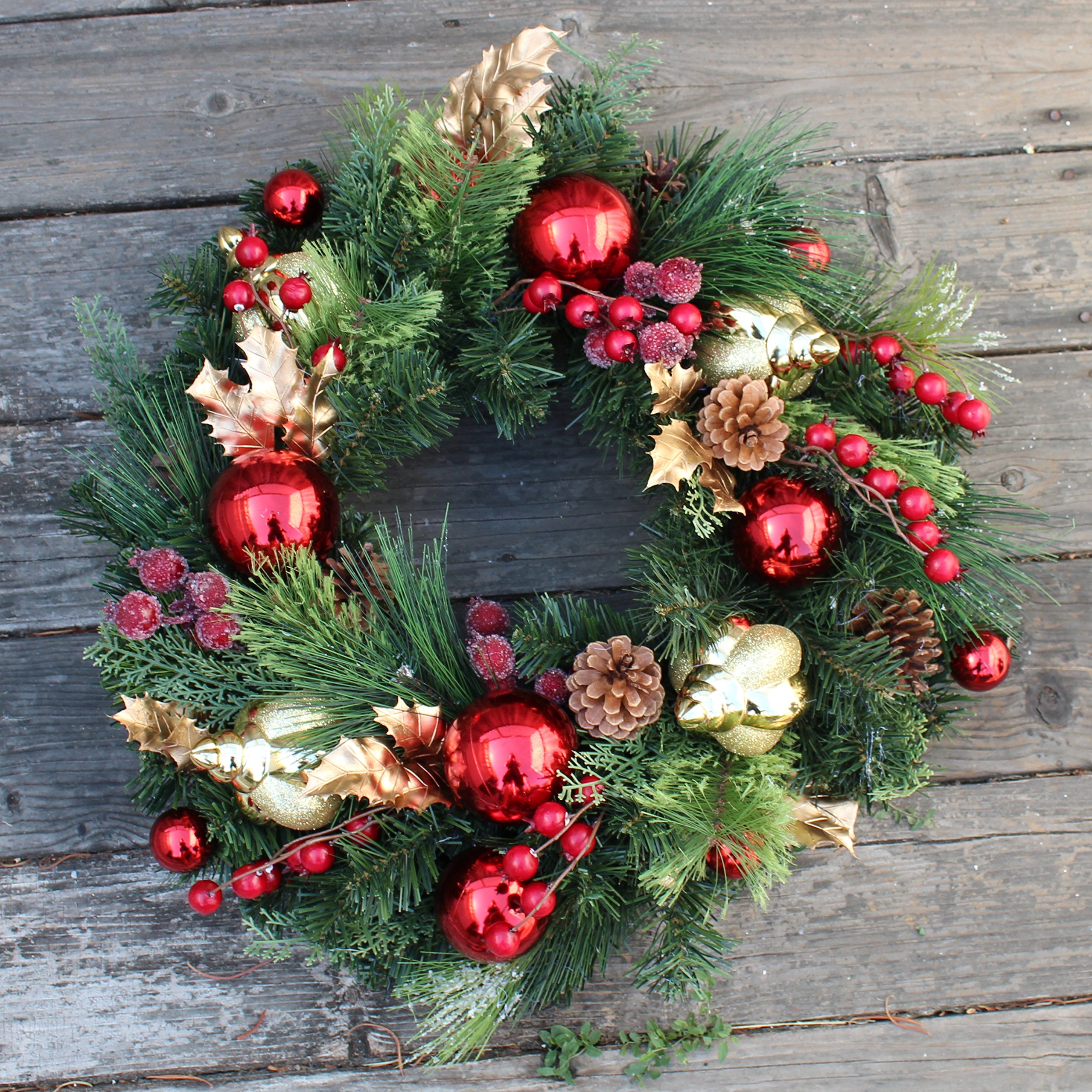 　Decorated Christmas Wreath Christmas Wreath, Winter /christmas Door Wreath, Platinum and