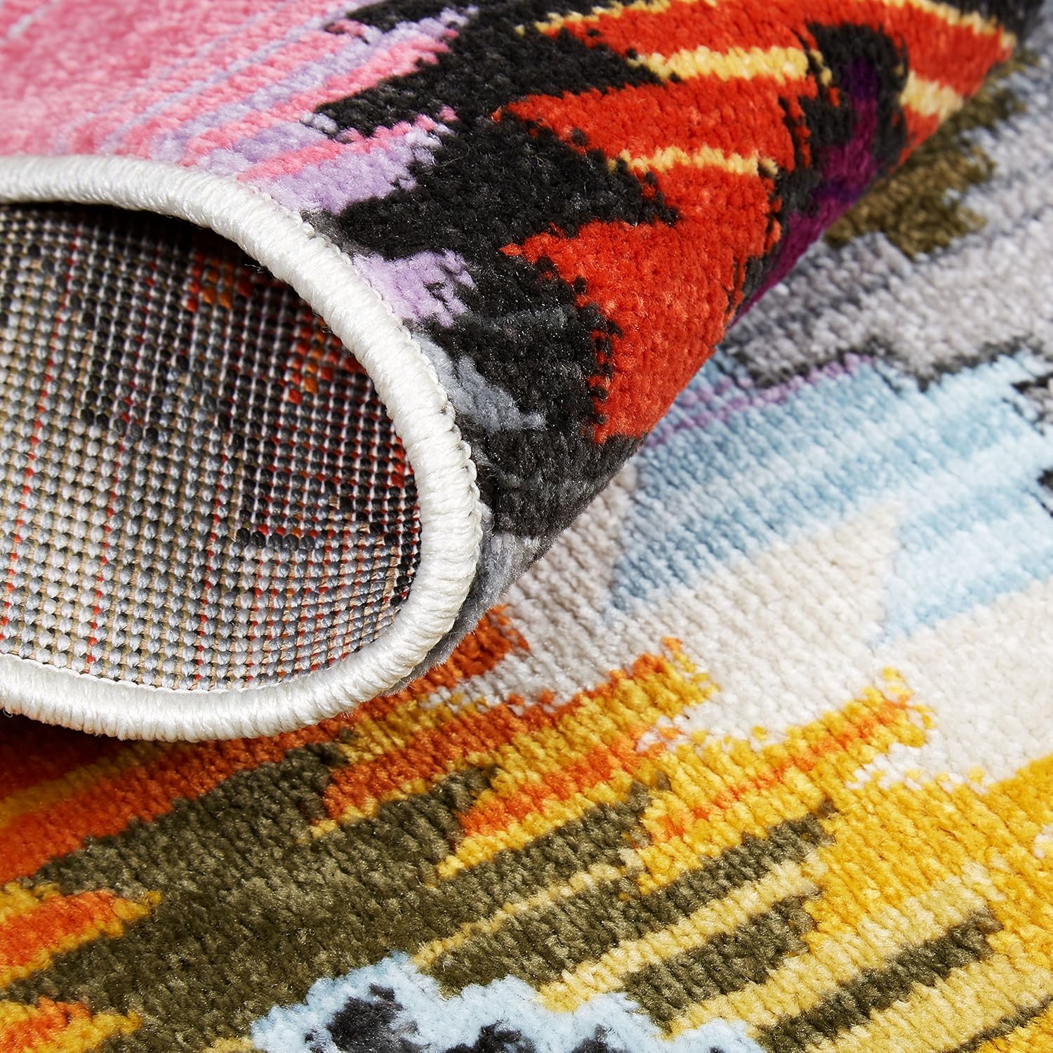 Home Dynamix Parker Modern Area Rug, 2' x 3', Charcoal/Yellow/Pink/Blue