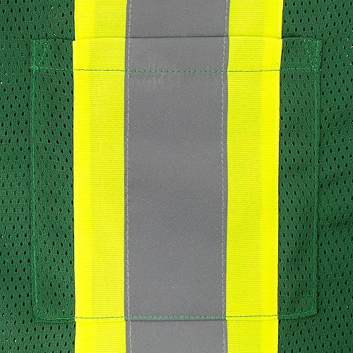 Miniatura 9 de Radians SV22-1 Economy Tipo O Clase 1 Chaleco de Seguridad Tamaño Extra Grande, Malla Verde Cazador con Cinta de Contraste - 1 Cada Uno