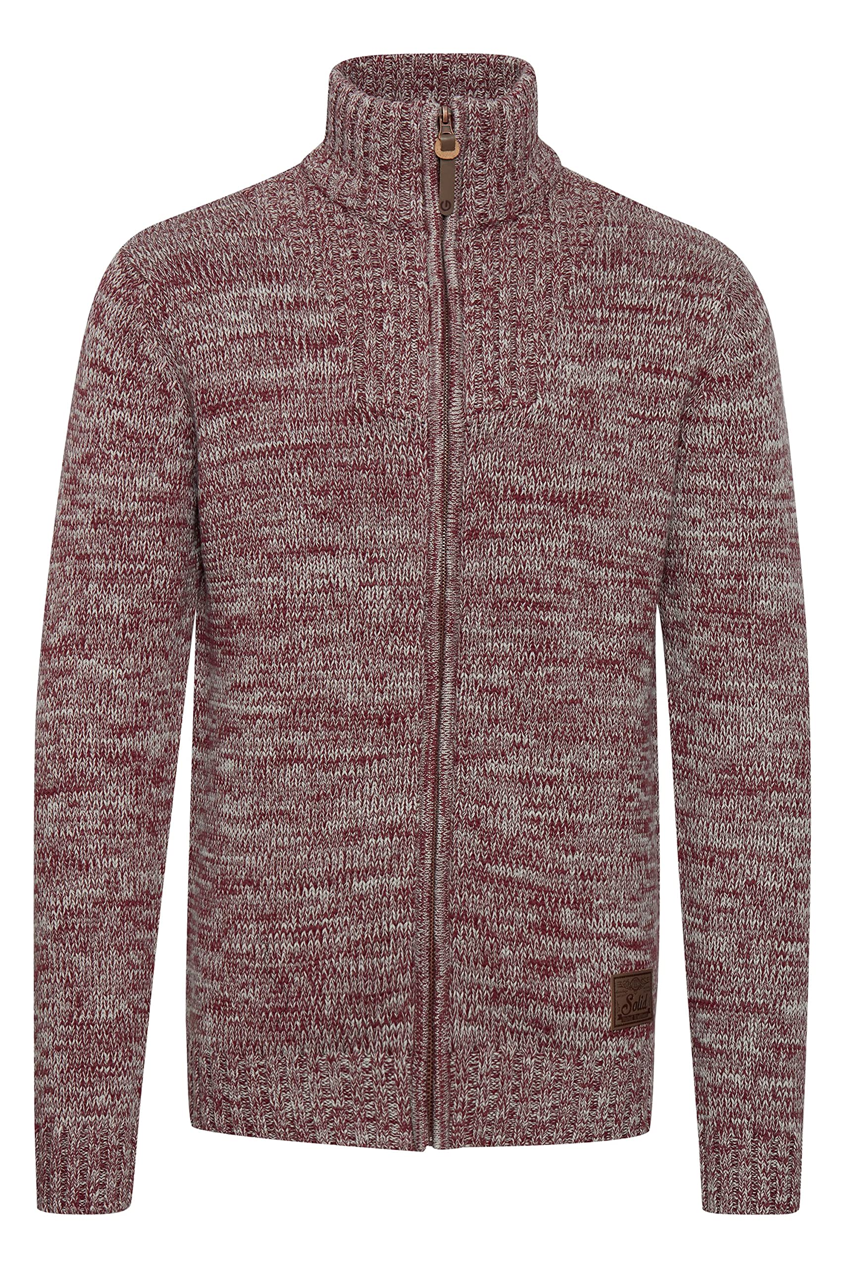 Solid Pomeroy Men's Cardigan, Size:M, Colour:Wine Red Melange (8985)