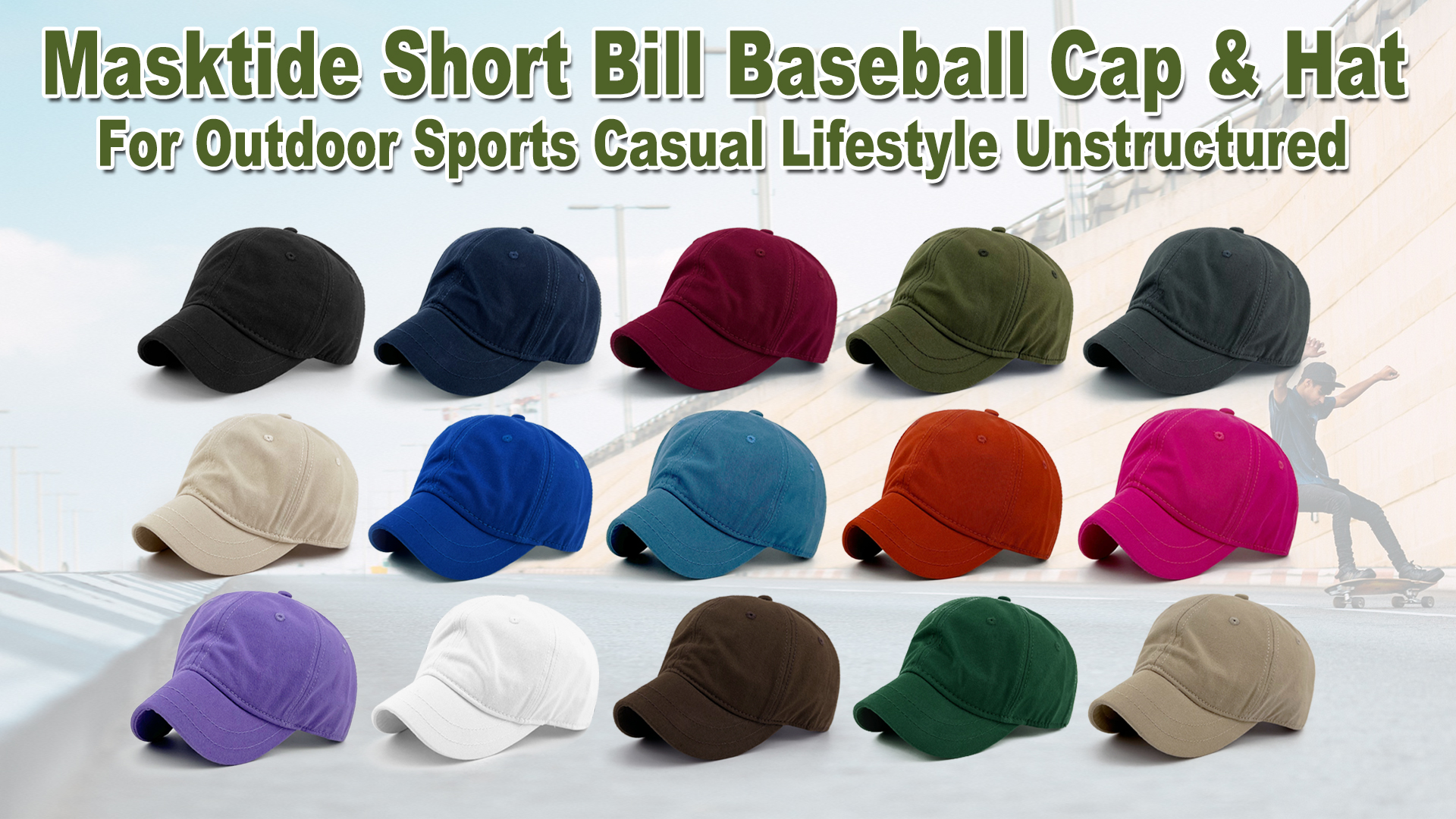 Gorra de béisbol de visera corta para running unisex miniatura 7