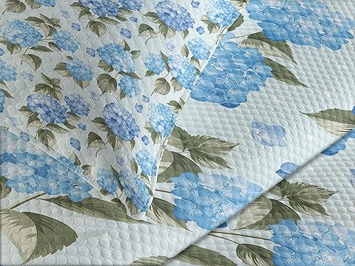 Miniatura 3 de Ambesonne Juego de colcha de flores, flores de hortensias sobre fondo suave, diseño de novia de boda, colcha decorativa de 3 piezas y 2 fundas de