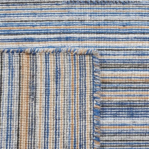 Miniatura 8 de Safavieh Kilim Collection KLM313M - Alfombra decorativa de 4 x 6 pies color azulamarillo