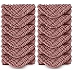 Spotted Play Muslin Burp Cloths 100% Cotton Large 20\'\'x10\'\' Extra Soft and Absorbent Baby Wash Cloths Spit Up Rags - Baby Burping Cloth for Boys Girls Items(12 Pack Bean Paste)