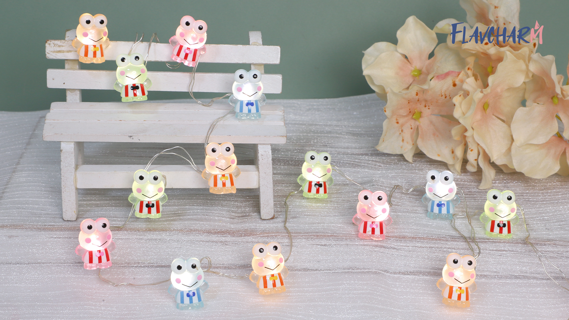 Image of Frog String Lights 10ft 40LEDs Battery & USB Operated Cute Frog Fairy Lights with Remote Colorful Frog-Shaped Night Lights for Kids Bedroom Birthday Christmas Easter Party Holiday Decor
