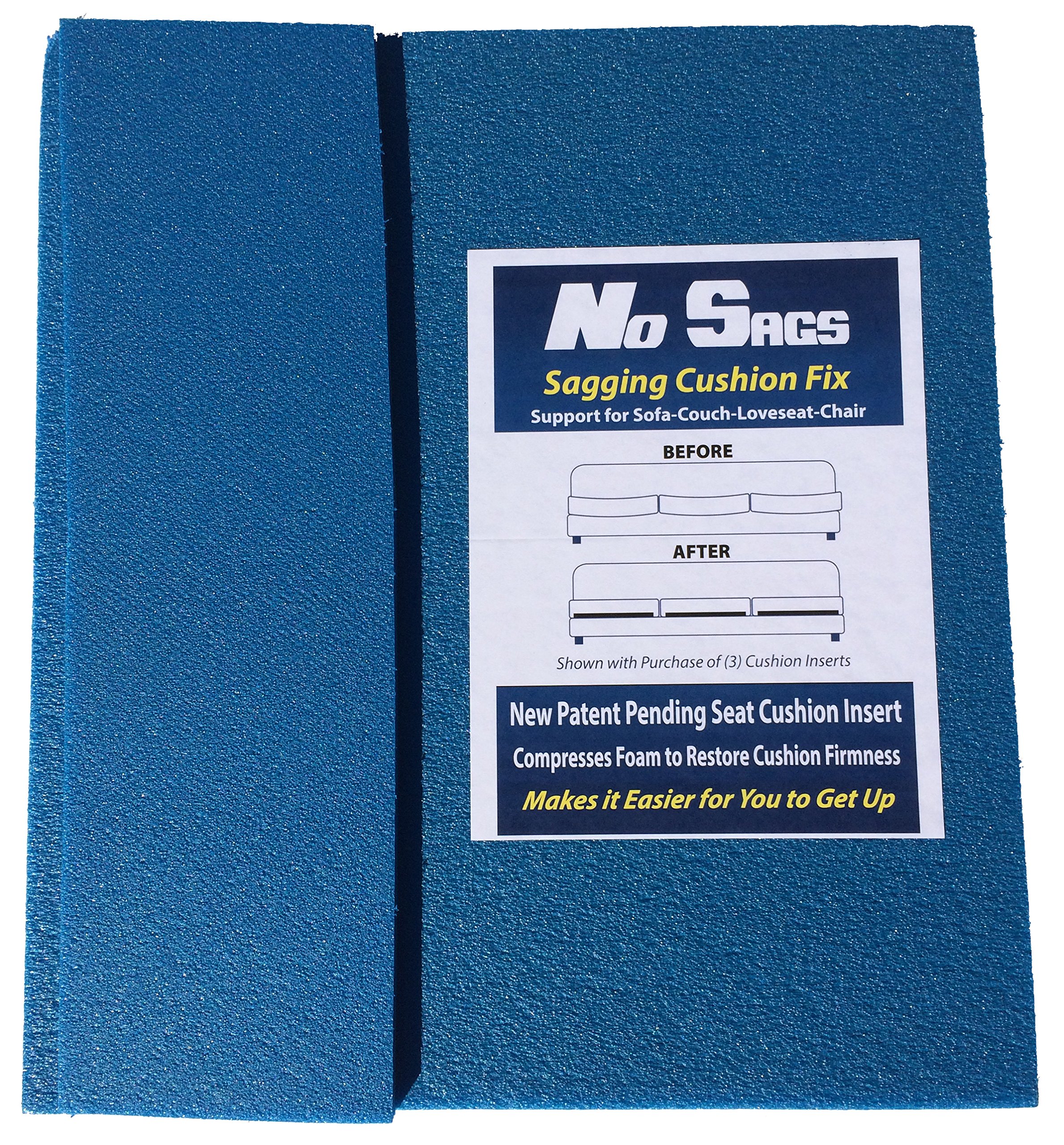 No Sags – Sagging Cushion Fix (Original Regular) Support for Sofa-Couch-Loveseat–Chair