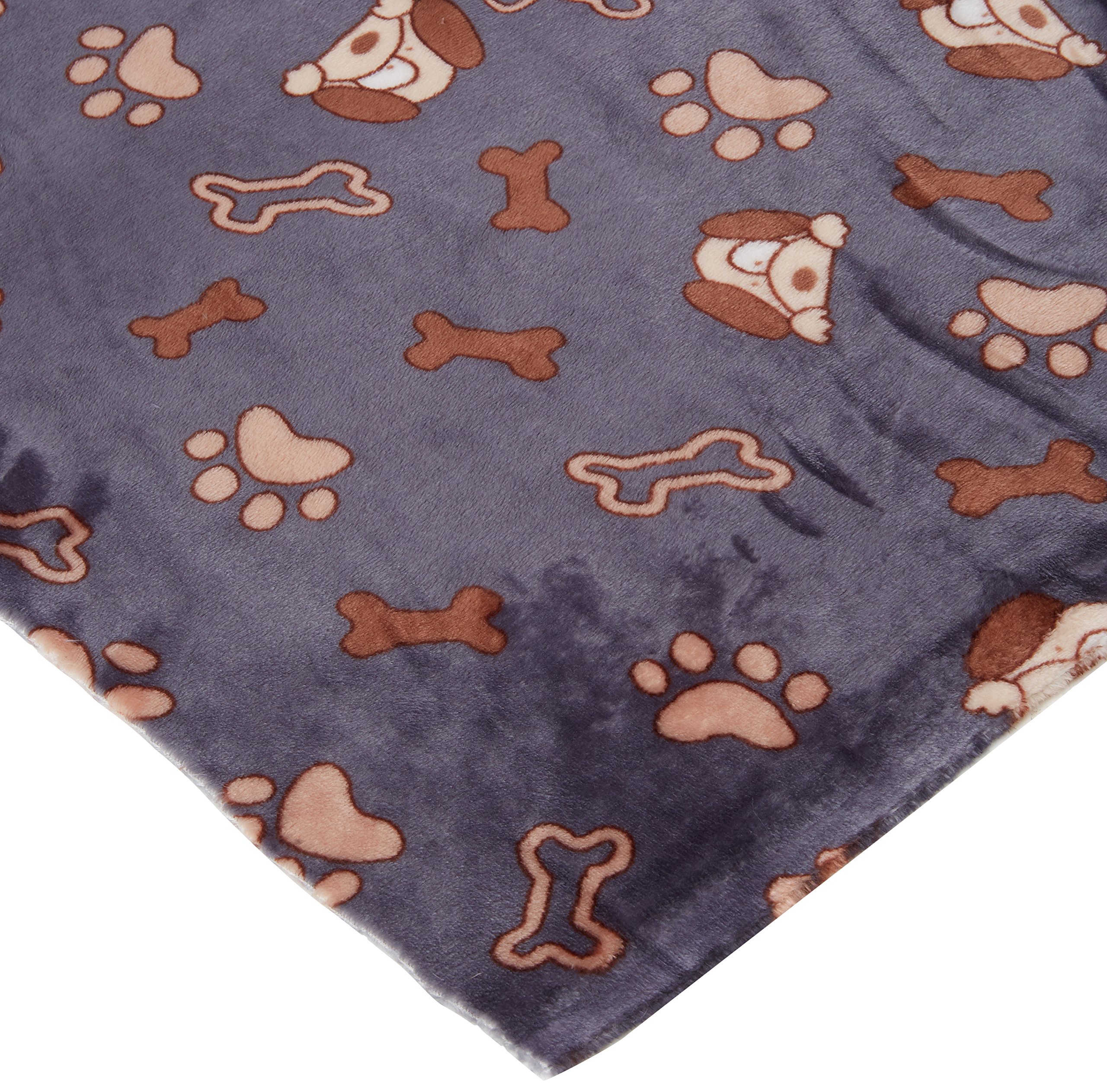 CRS Fur Fabrics Double Sided Supersoft Cuddlesoft Fleece Fabric Material - DOG & BONE GREY