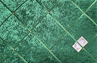Custom Handmade Bespoke Fabric Pin Memo Notice Photo Cork Memo Board With Emerald Green Crushed Velvet Fabric With Your Choice of Sizes & Ribbons