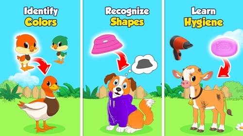 Farm animal games for kids 2-5