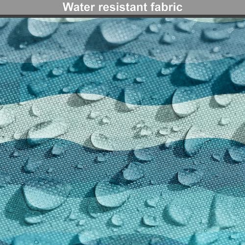 Vista 790 de Ambesonne Tela beige de The Yard, ilustración contemporánea de animales marinos en estilo retro, arte de caballito de mar de cangrejo de pulpo, tela