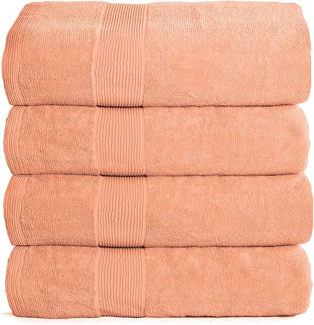 peach towels Home & Kitchen