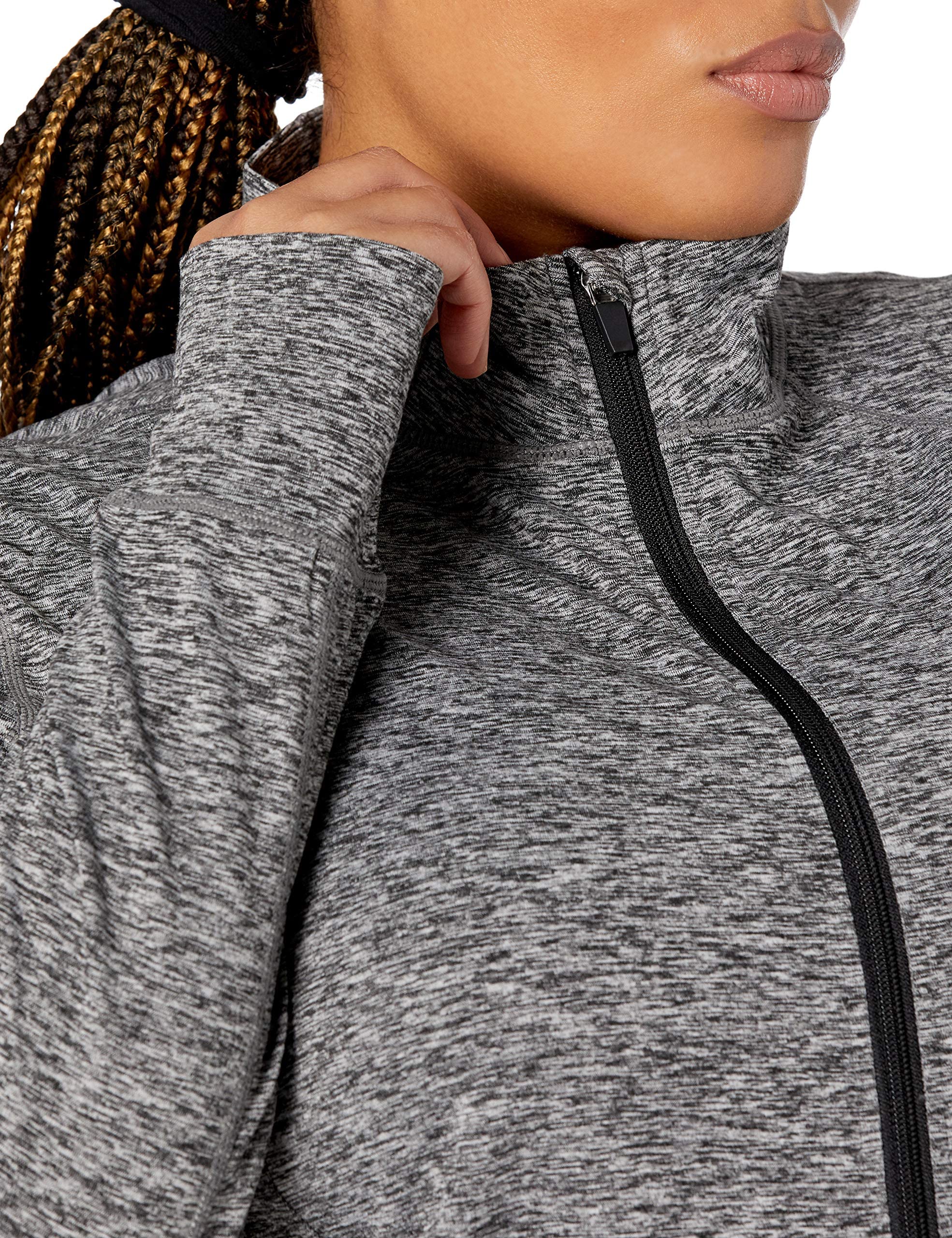 Amazon Essentials Giacca con Zip a Tutta Lunghezza Elasticizzata Tecnica Spazzolata - Colori Fuori Produzione Donna