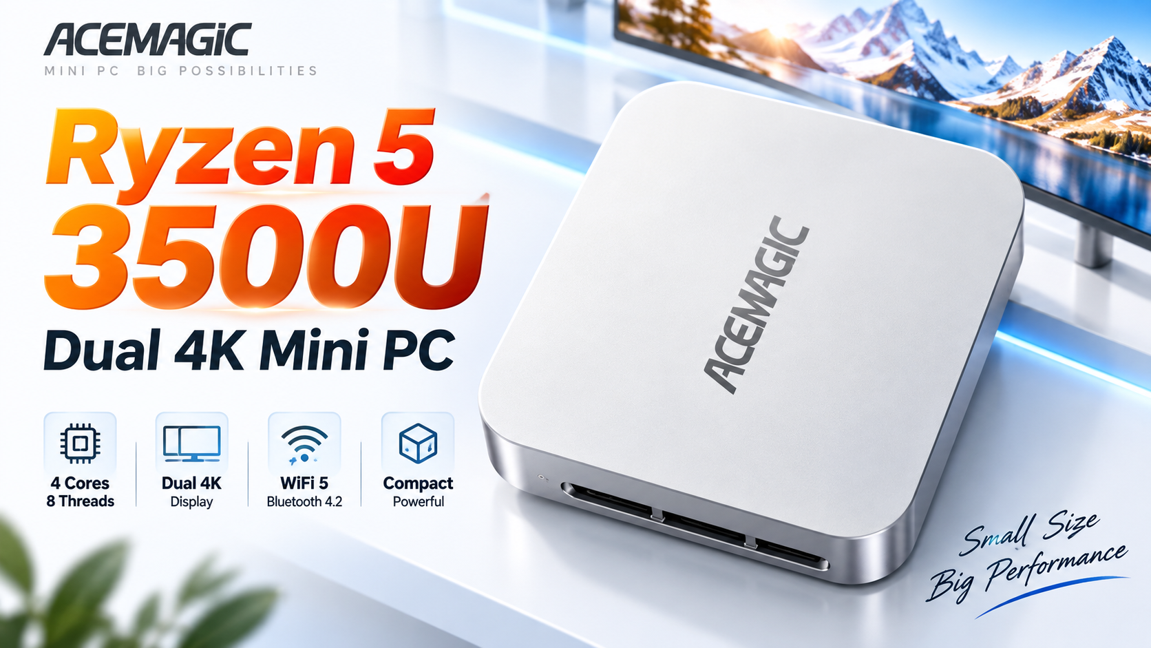 Amazon.com: ACEMAGIC K1 Mini PC, AMD Ryzen R2544, 16GB RAM 256GB