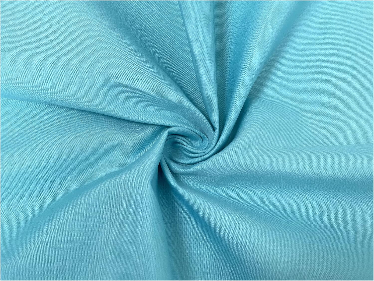 Turquoise Plain Polycotton Fabric Material Poly Cotton Dress Craft Material 45" Wide - Pre Cut Sizes (200cm x 114cm (79" x 45"))