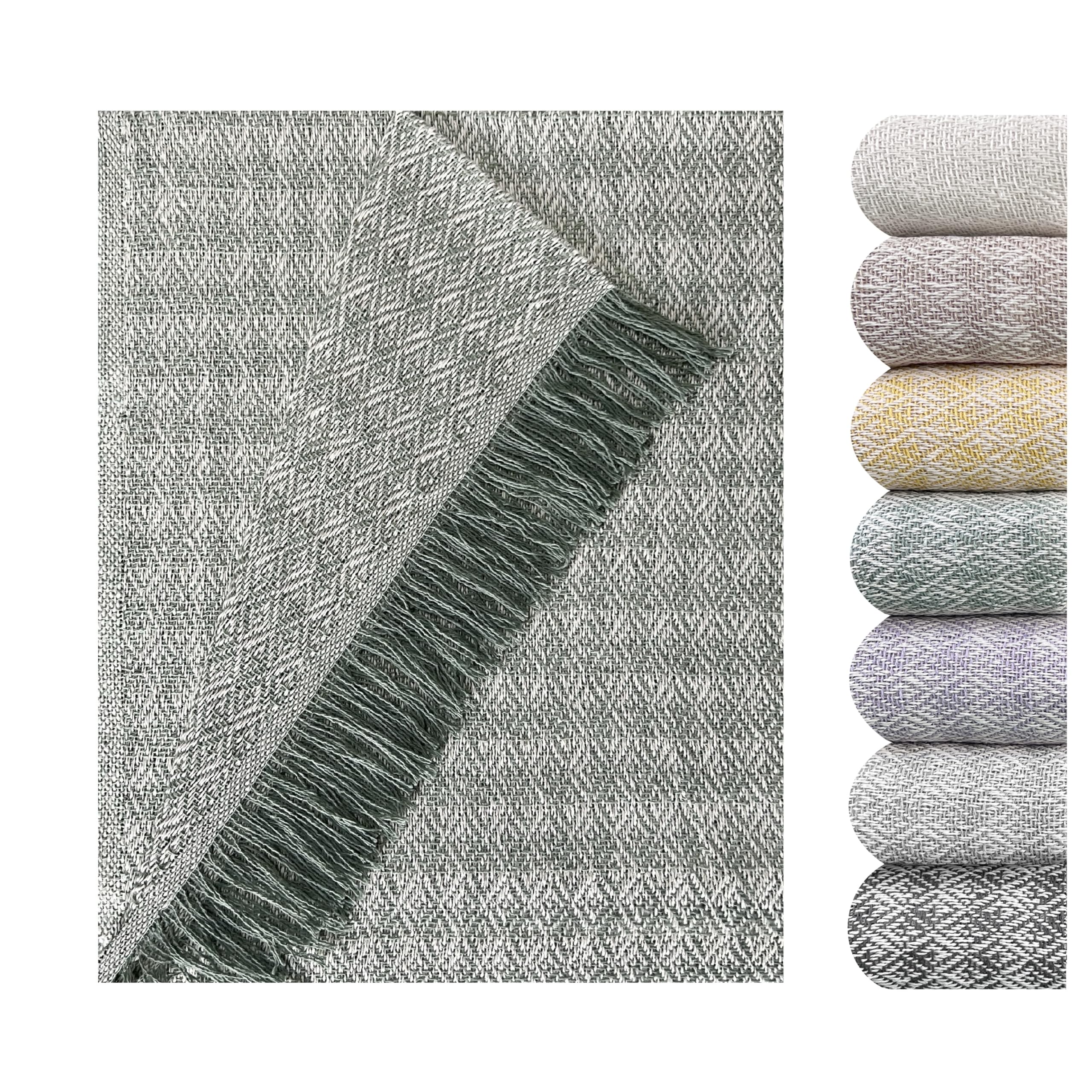 GFD – Colcha Multiusos para Sofas Lisa Viena, Cubre Sofa, Plaid Sofa, Plaid Cama, Jarapas para Sofas, Foulard Sofa, Manta Cubre Sofa, Colcha Sofa (230 x 260, Verde)