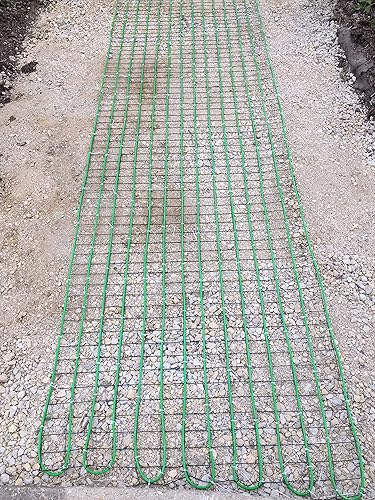 Miniatura 4 de WarmlyYours Calefacción eléctrica radiante, deshielo, sistema de eliminación, 377, 94.2 pies cuadrados cable de fusión de nieve, verde