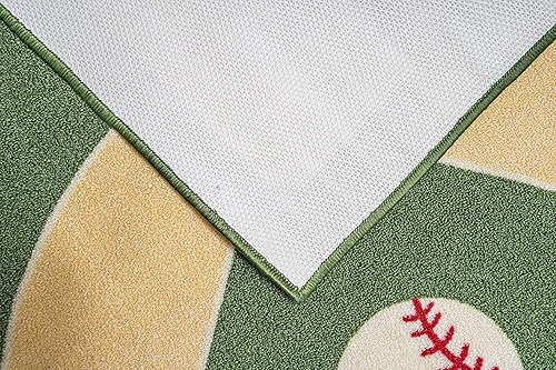 Miniatura 6 de Furnish My Place 710 - Alfombra de béisbol de 3 pies 3 pulgadas x 5 pies para sala de juegos de niños, baño y aula de jardín de infantes, parte