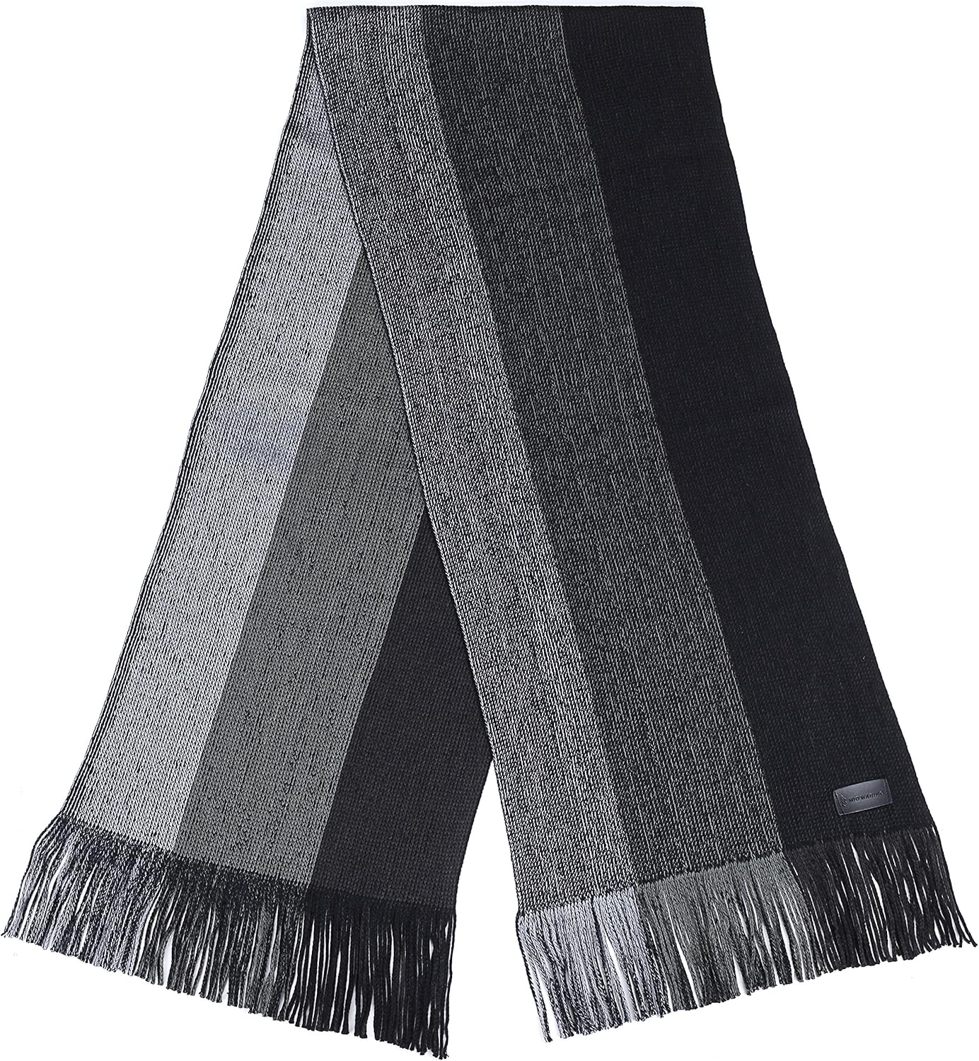 Marino Avenue Mens Scarf, Knit Striped Scarf, Long Winter Mens Scarves In An Elegant Gift Box - Image 4
