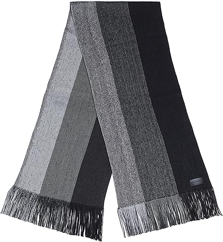 Miniatura 4 de Marino Avenue Bufanda para hombre, bufanda de punto a rayas, bufandas largas de invierno para hombre en una elegante caja de regalo