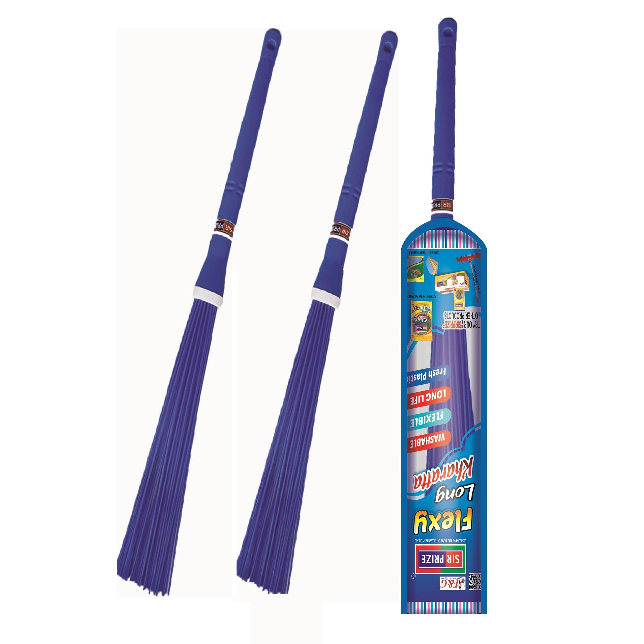 F&G SIR PRIZE Kharata XL 33 Inch Plastic Broom for Bathroom, Toilet, Kitchen & Home Floor Cleaning | Long Handle Plastic Seekh Jhadu with 60 Sticks | Multicolor [Pack of 3] (B0CVTYW5P3) Amazon Price History, Amazon Price Tracker