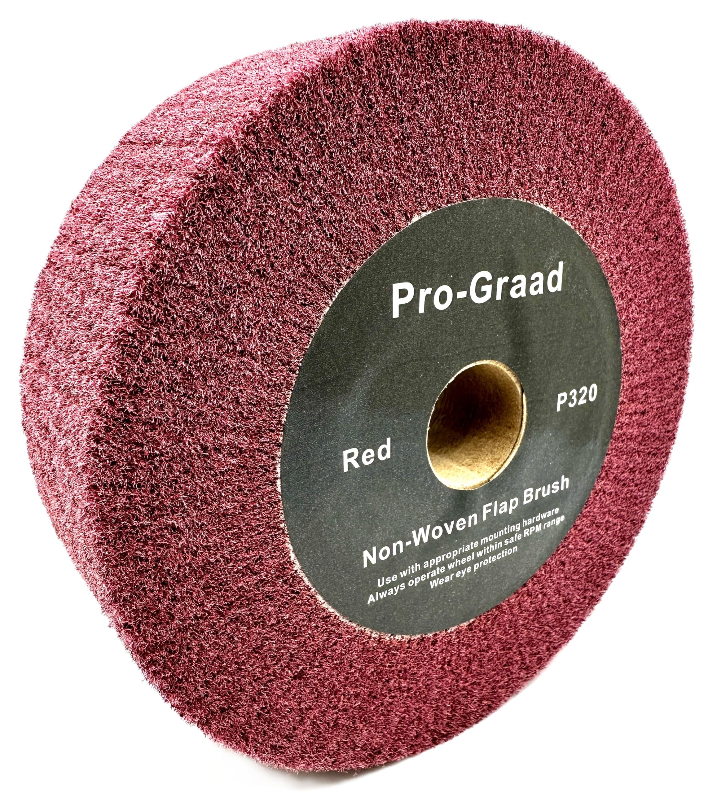 Red Bench Grinder Flap Brush - 320 Grit -20 Red Bench Grinder Flap Brush - 320 Grit -20