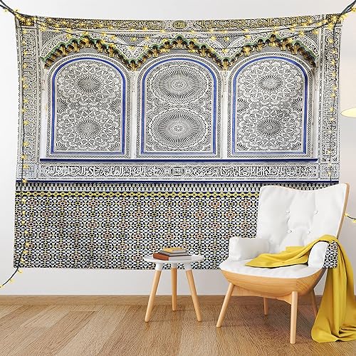 Miniatura 178 de Ambesonne Tapiz gótico, patio con hiedra encantada en la puerta antigua al bosque, colgante de pared ancho para dormitorio, sala de estar, 2-Verde