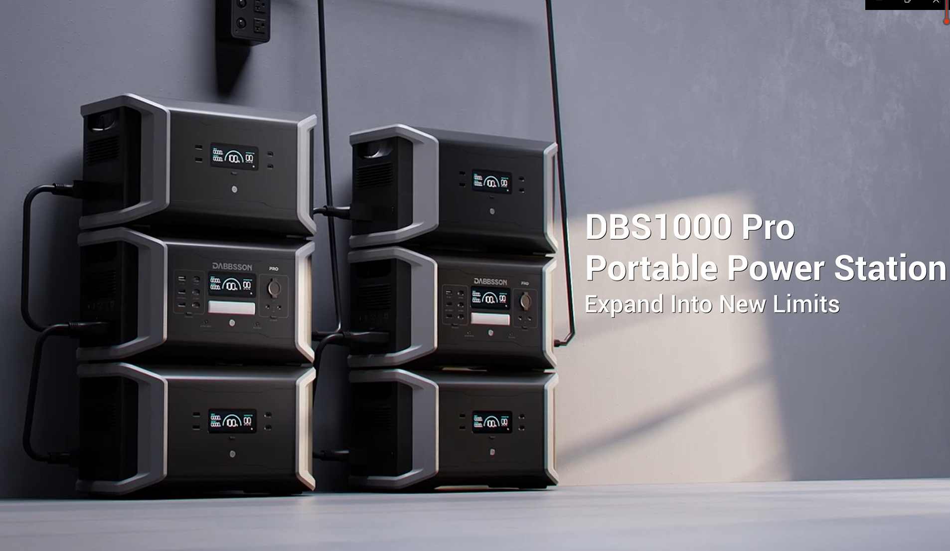 ポータブル電源 DBS1000Pro(DABBSSON) DBS1000 1024Wh Pro Portable Power Station 2000W (4000W Surge