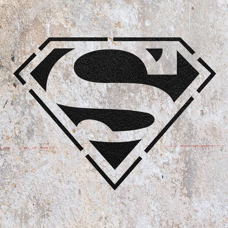 Amazon.com: Stencil Superman Character Logo Sign Mylar Painting Wall Art Crafts Airbrush : Tools & Home Improvement