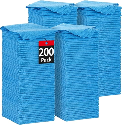 Miniatura 32 de HOMERHYME Toallas de microfibra para automóviles, paquete de 24 paños de limpieza de microfibra, toallas de limpieza de 11.5 x 11.5 pulgadas