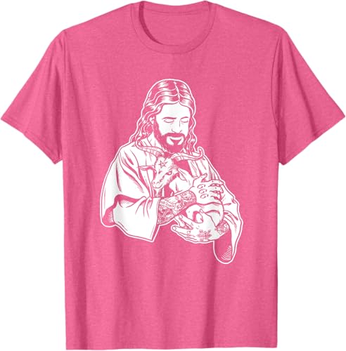 Miniatura 3 de Blackcraft Jesus Loves Satan Baphomet - Camiseta atea Negro S