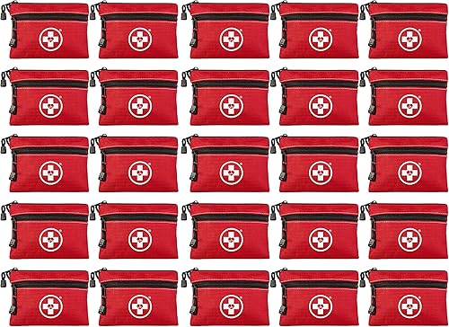 Swiss Safe Kit de primeros auxilios 2 en 1 para automóvil, viajes y hogar, negocios Mini kit adicional para ayuda de emergencia médica,