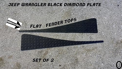 Se adapta a las cubiertas de guardabarros de Jeep Wrangler TJ negro con placa de diamante