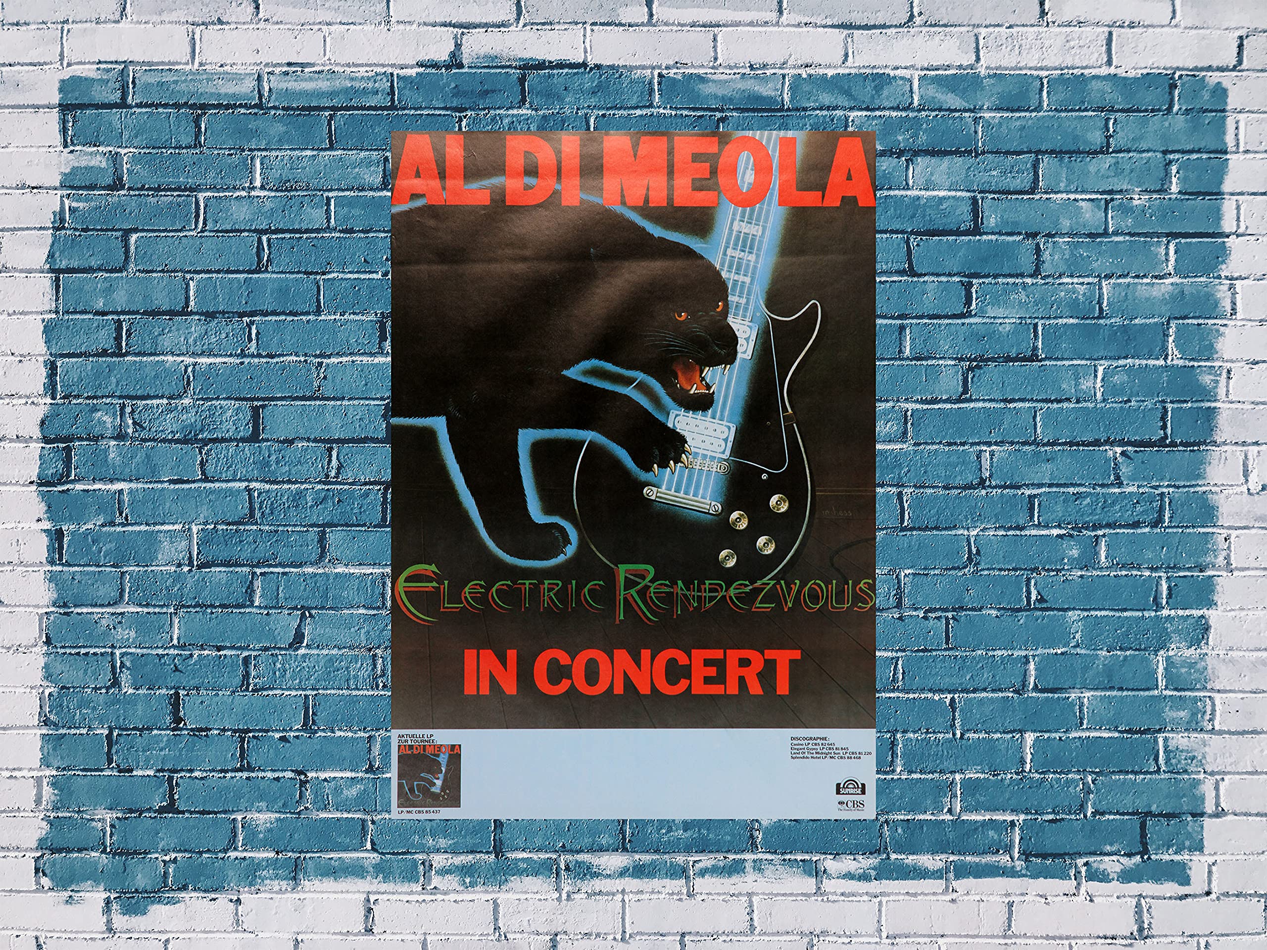 Premium Poster/Plakat | DIN A1 | Wanddeko | Live Konzert Veranstaltung » Alo Di Meola - Electric Rendezvous, No Town 1982 «