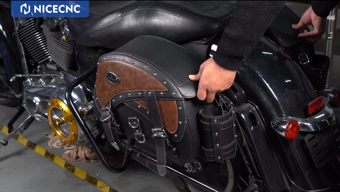 Amazon.com: NICECNC Motorcycle Saddlebags Leather, 35L Large
