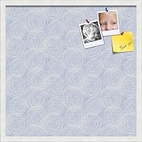 Vista 30 de PinPix ArtToFrames - Tablero de anuncios de corcho personalizado de 18 x 12 pulgadas. Este tablero de anuncios de círculos aguamarina tiene un Blanco