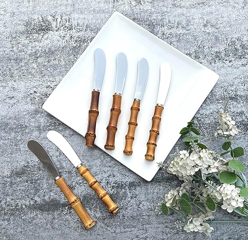 Nature Material Asa Cubiertos, Juego de 5 piezas, Acero Inoxidable 1810 Grado de Seguridad Alimentaria Cubiertos Juego de Cubiertos Utensilios para