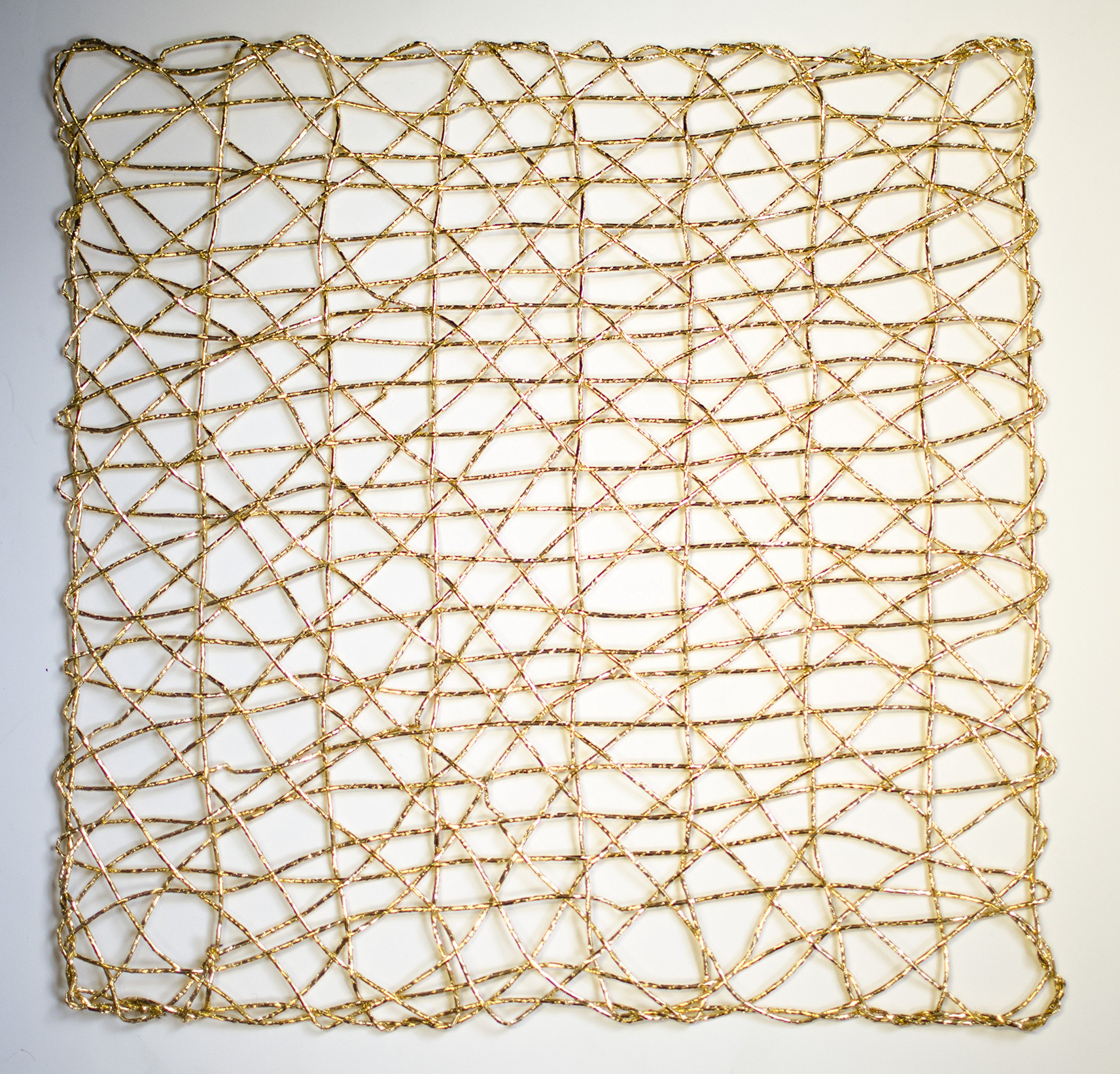 Holiday Decorative Woven Metallic Foil Shining Placemats for Kitchen Table Dinner, Party Holiday Event, Table Décor - Set of 4 (15