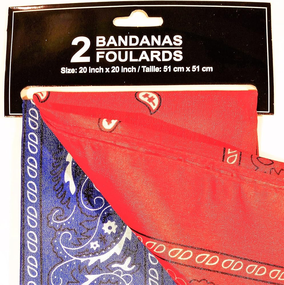 Supreme バンダナ ブルー レッド 2枚セット Amazon.com: 2 Bandanas, 1 Red, 1 Blue : Clothing, Shoes