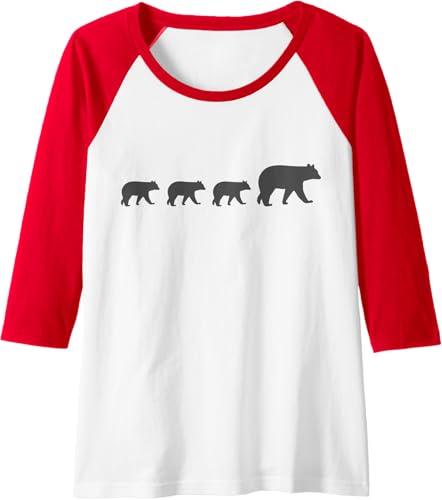 Miniatura 8 de Mama Bear Three Cubs Cute Mothers Day Gift Raglan Baseball Tee Black/White,Dark Heather Grey/White,Navy Blue/White,Royal