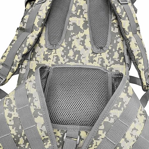 Miniatura 6 de Silfrae Mochila táctica para rifles, bolsa de rifle largo Molle, mochila militar para senderismo, caza, camping