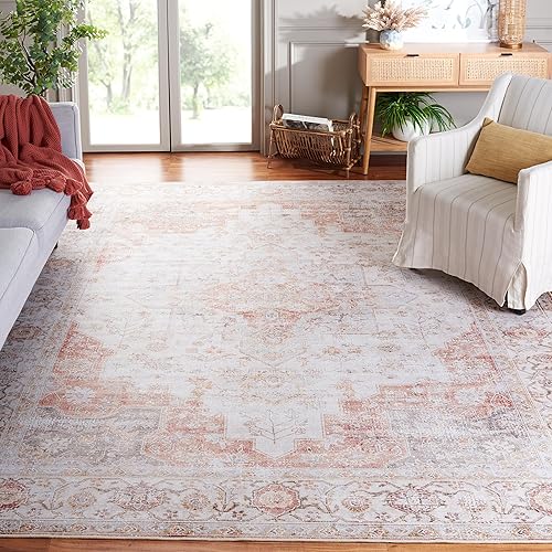 Safavieh Tucson Collection TSN105F - Alfombra oriental envejecida de 9 x 12 pies color gris claroóxido disponible en Yaxa Colombia