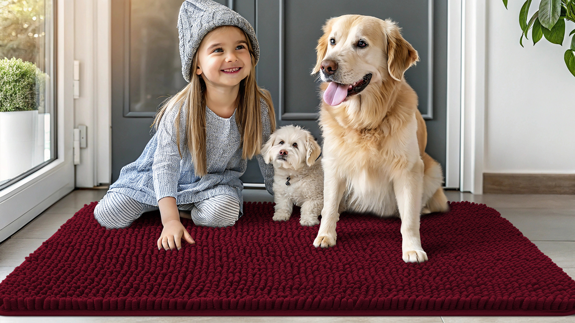Amazon.com: OLANLY Dog Door Mat for Muddy Paws 24x16, Absorbs