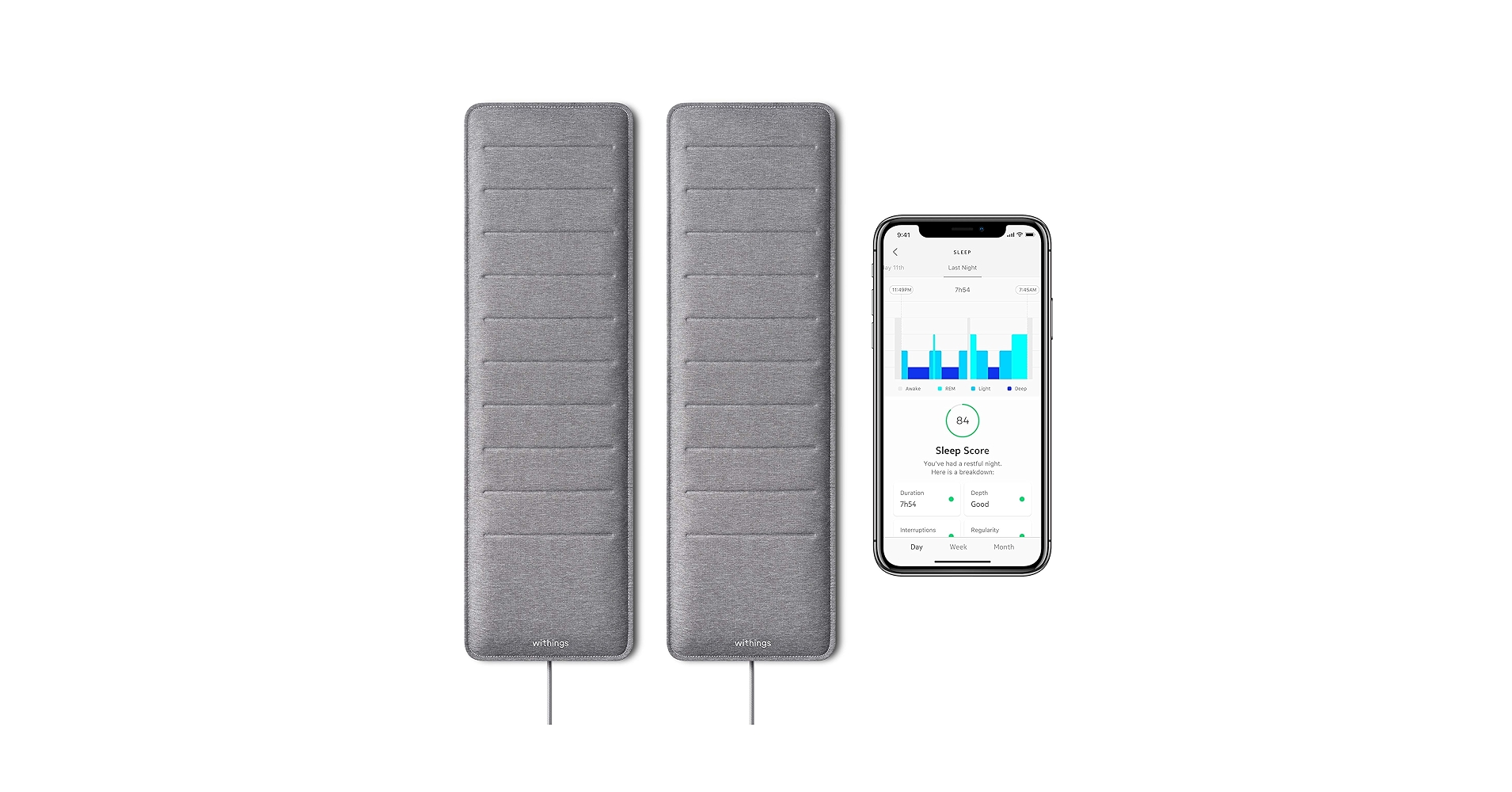 値下げ！Withings Sleep Tracking Mat Amazon.com: Withings Sleep - Sleep Tracking Pad Under The