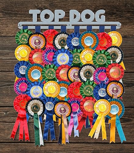 Miniatura 2 de Rosette Hanger  Soporte de pared para colgar cinta de premio 'Top Dog'  Metal de acero inoxidable cepillado