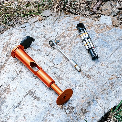 Miniatura 3 de Granite Stash RT - Multiherramienta para bicicleta de trinquete con 9 puntas almacenadas en el interior de la horquilla cónica, soporte de Naranja