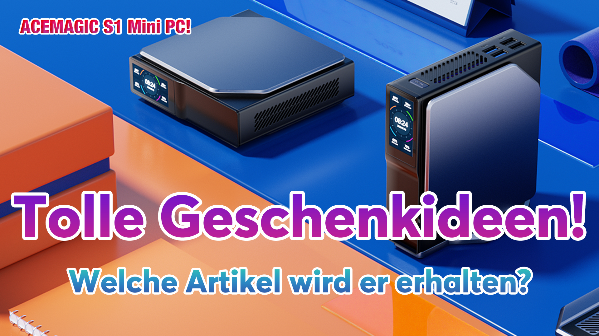 ACEMAGIC Mini PC, 16GB DDR4+512GB M.2 SSD Mini Computer for Office